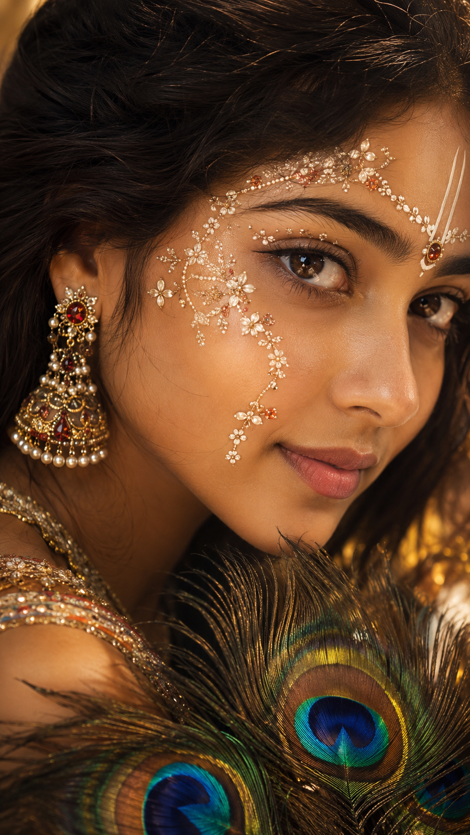 Krishna inspired traditional look