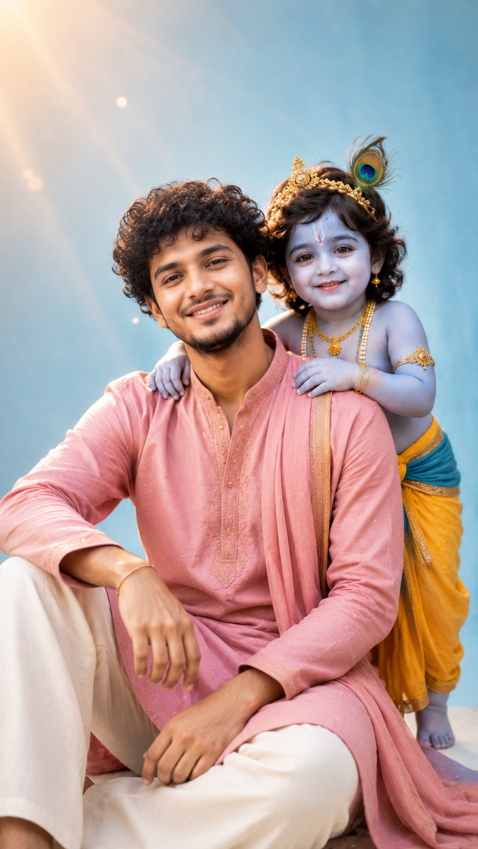 Dreamy Krishna-Inspired Portrait
