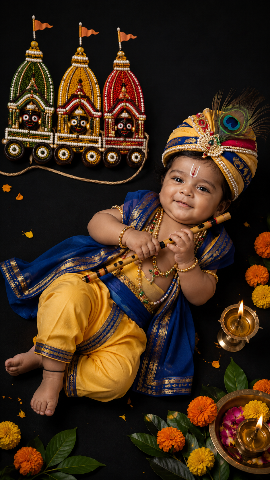 Rath Yatra-themed baby