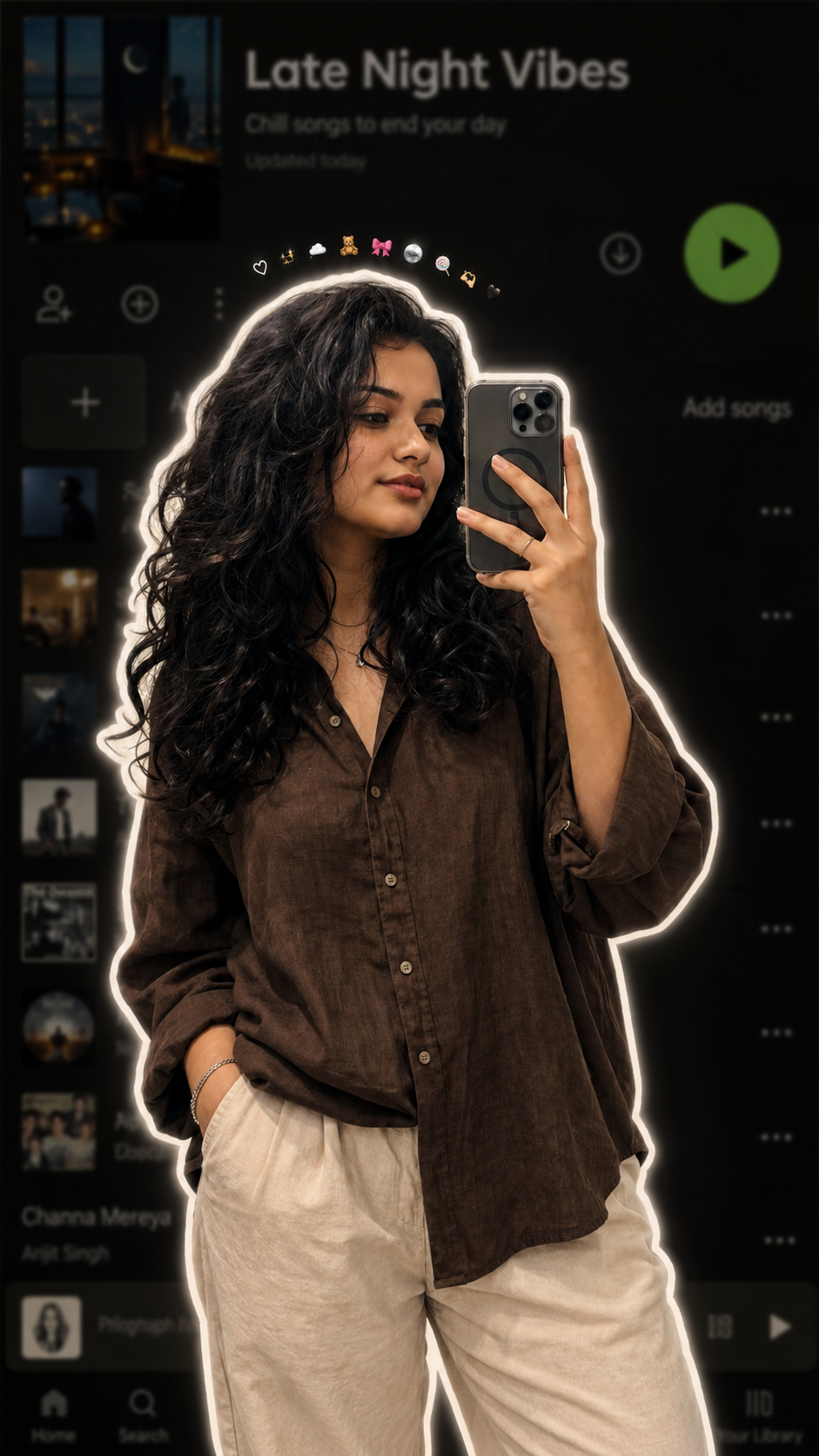 Late night vibes selfie moment