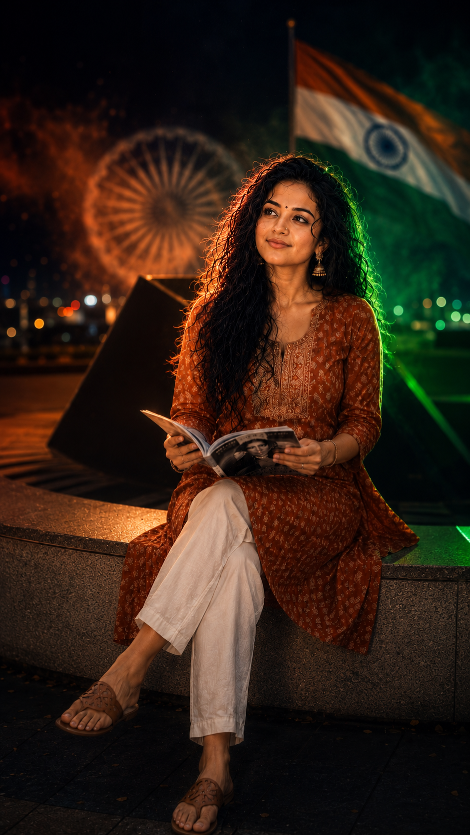 Serene night with Indian heritage vibes