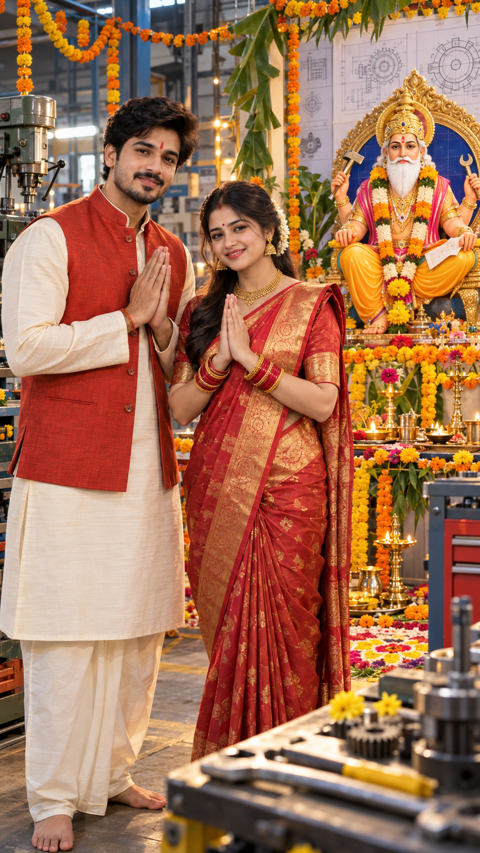 Vishwakarma Puja in the Workshop