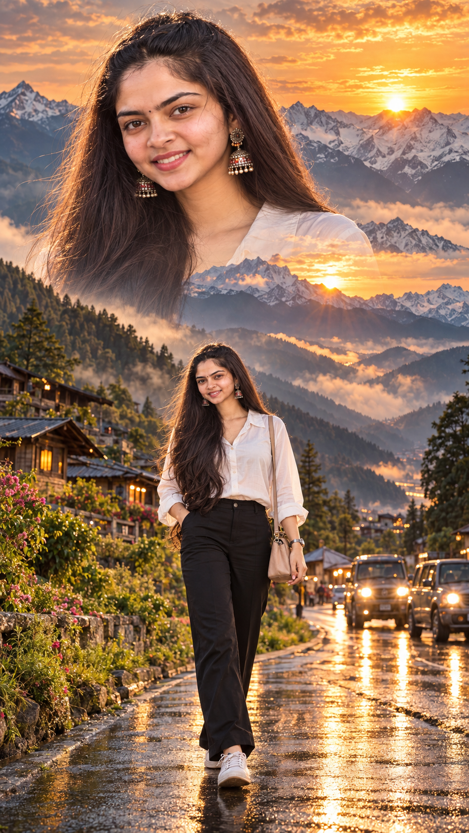 Dreamy Himalayan Sunset Portrait