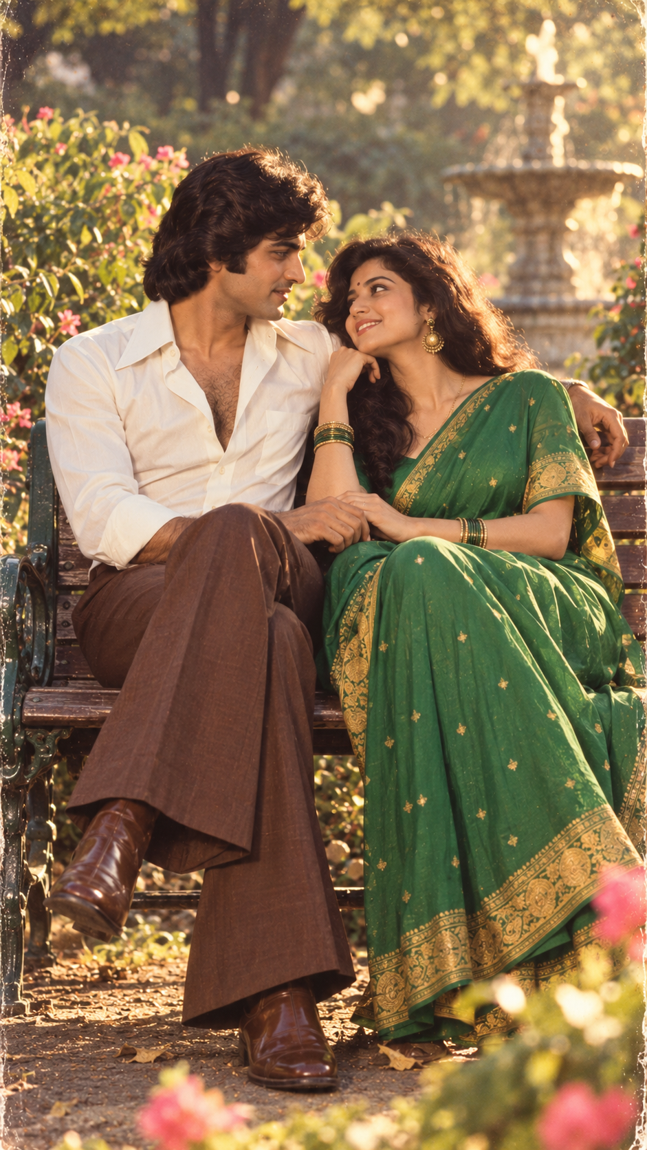 Retro Bollywood Garden Romance