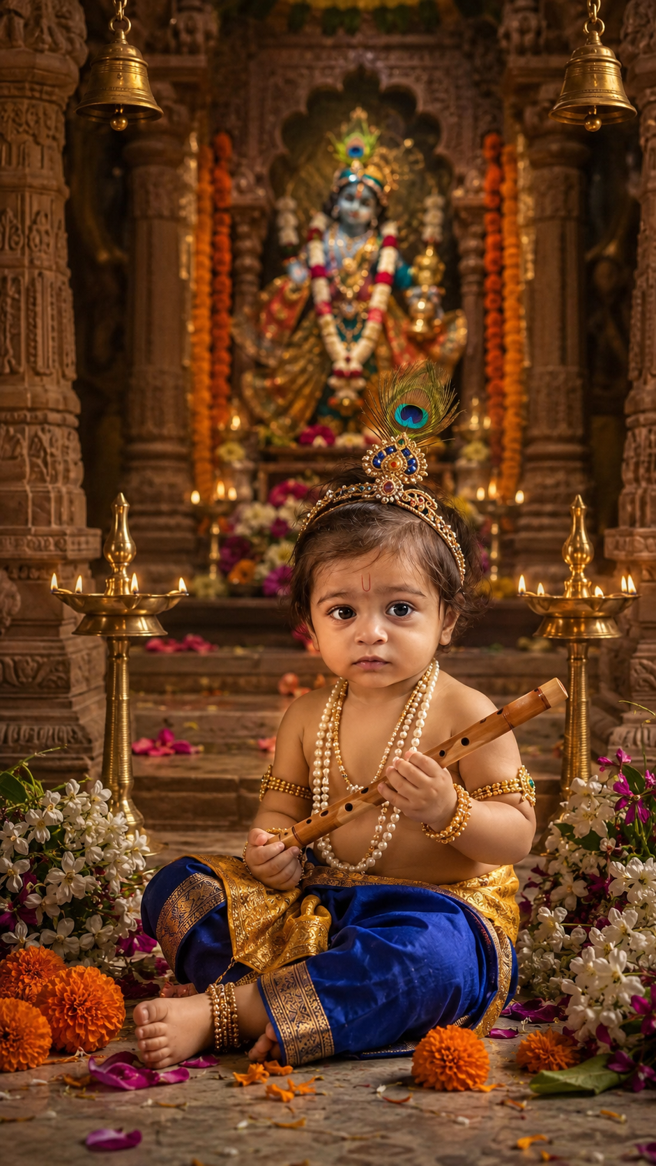 Little Krishna in Vrindavan Temple