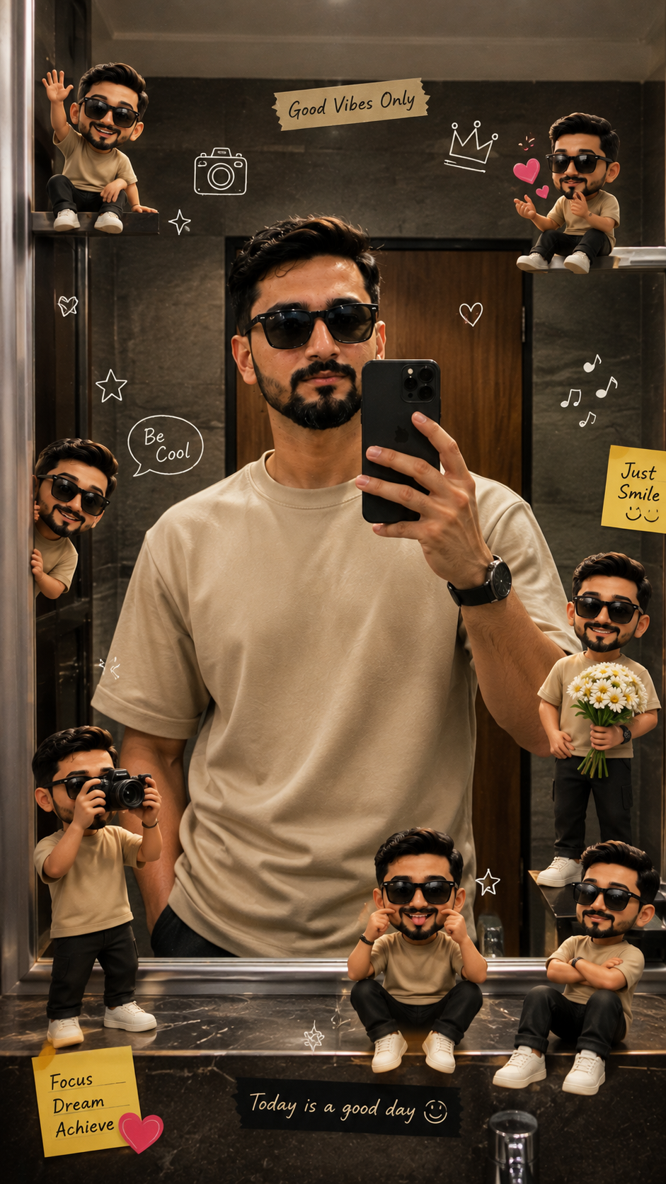 Mirror Selfie Mini Cartoon World