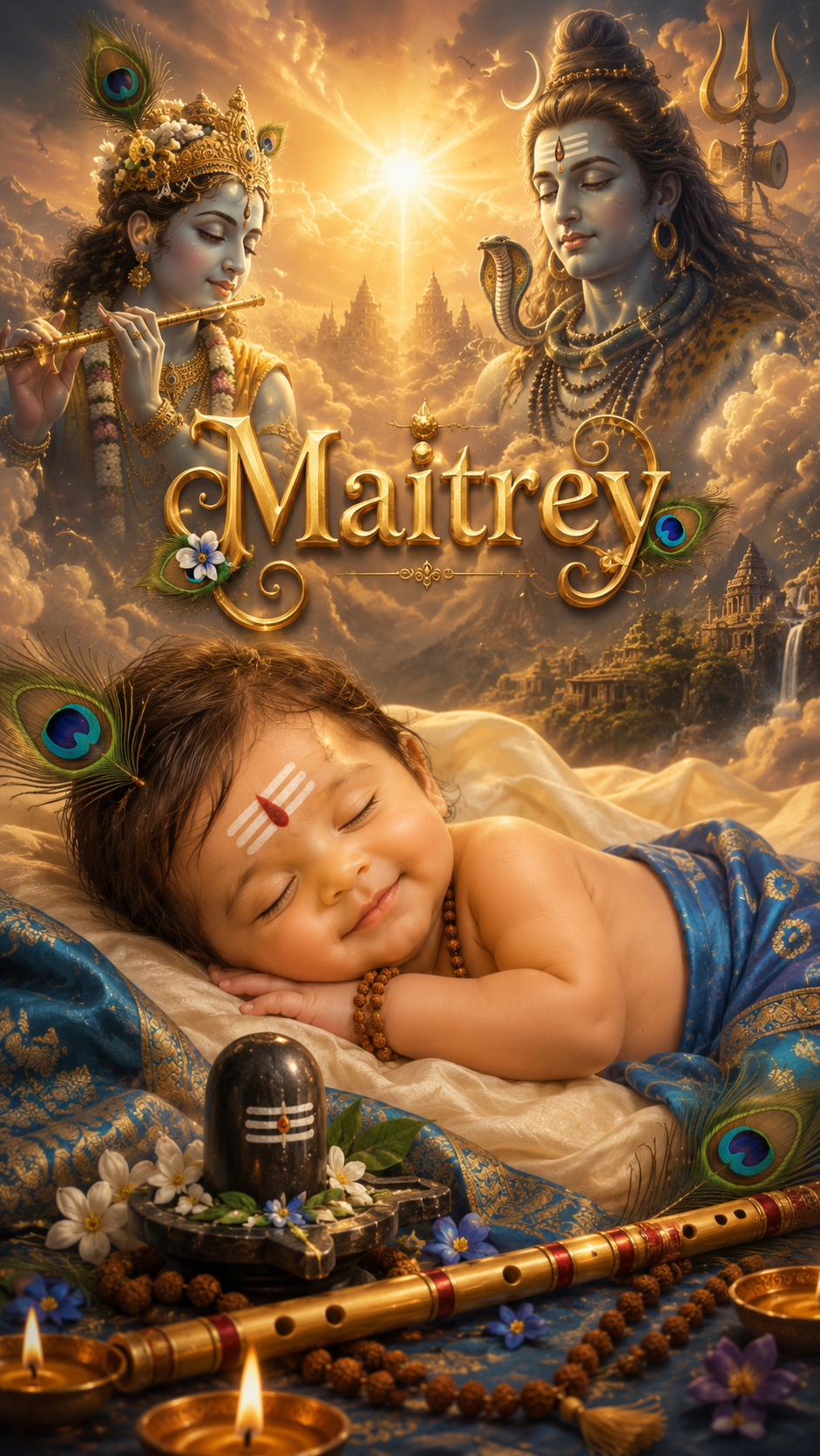 Divine serenity and celestial blessings Boy