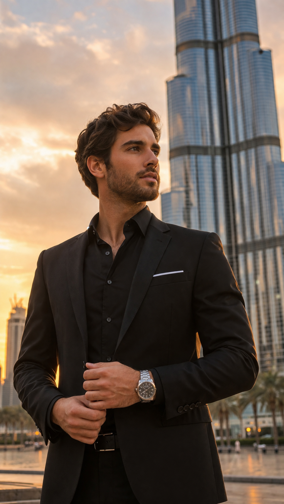 Golden hour elegance in the city