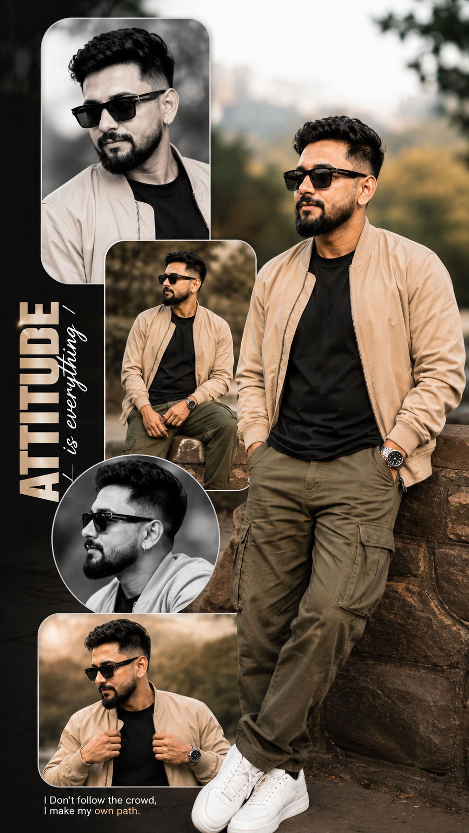 Attitude Is Everything Portrait Collage