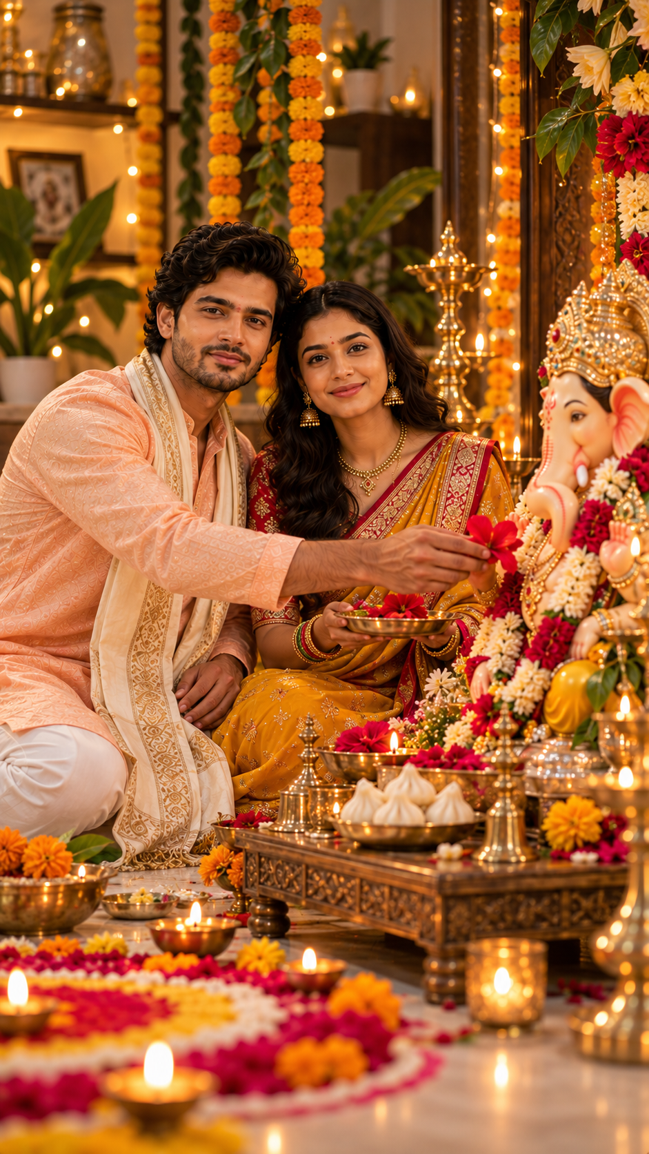 Warm Ganesh Puja Celebration