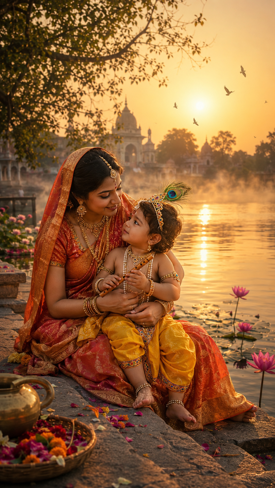 Yashoda & Krishna by the Yamuna