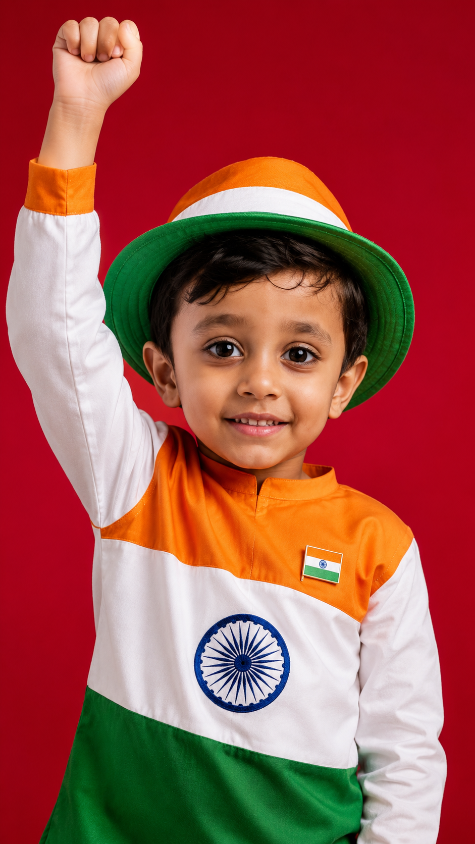 15 August small Indian flag badge