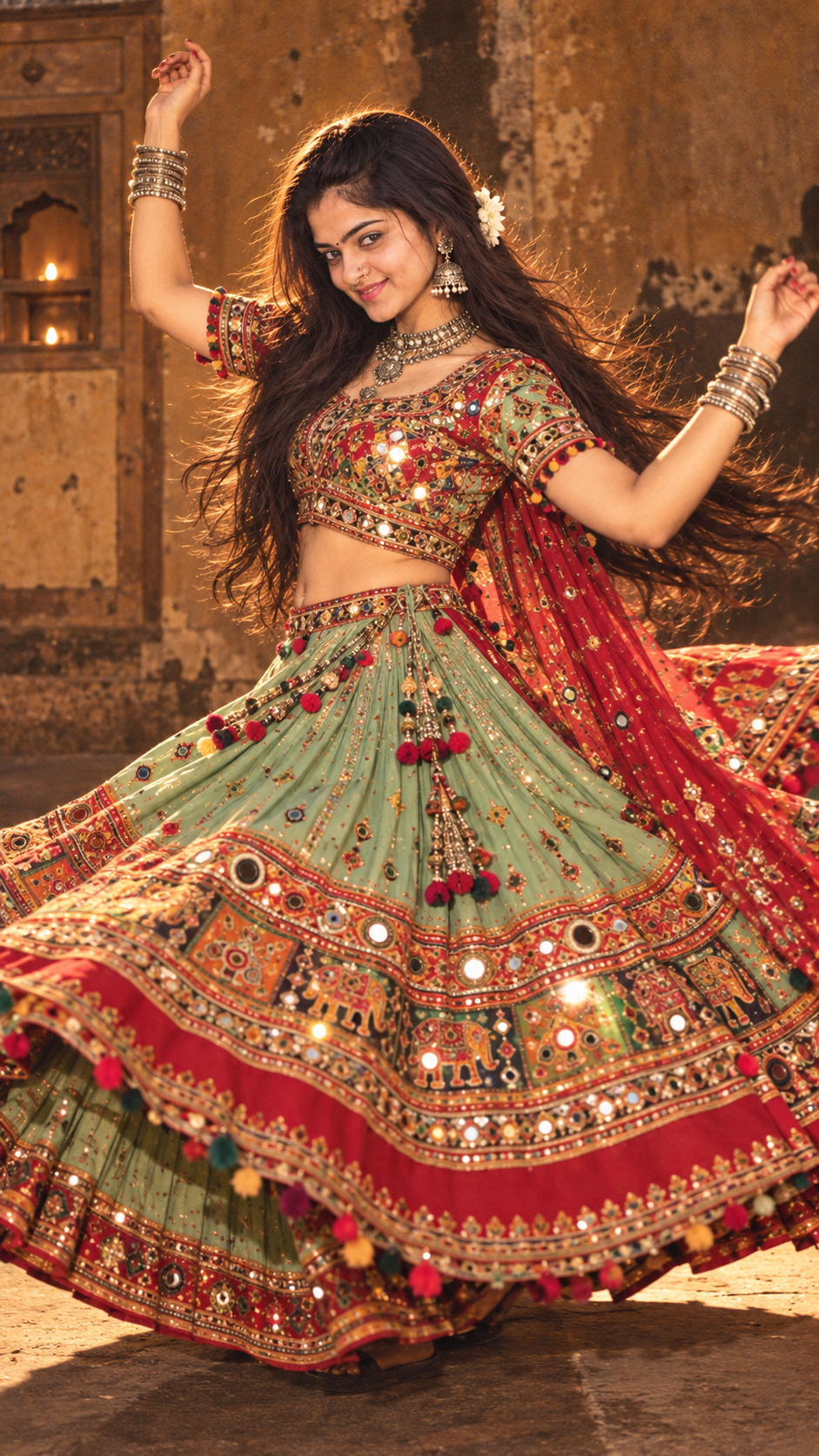 Traditional Gujarati Garba Look
