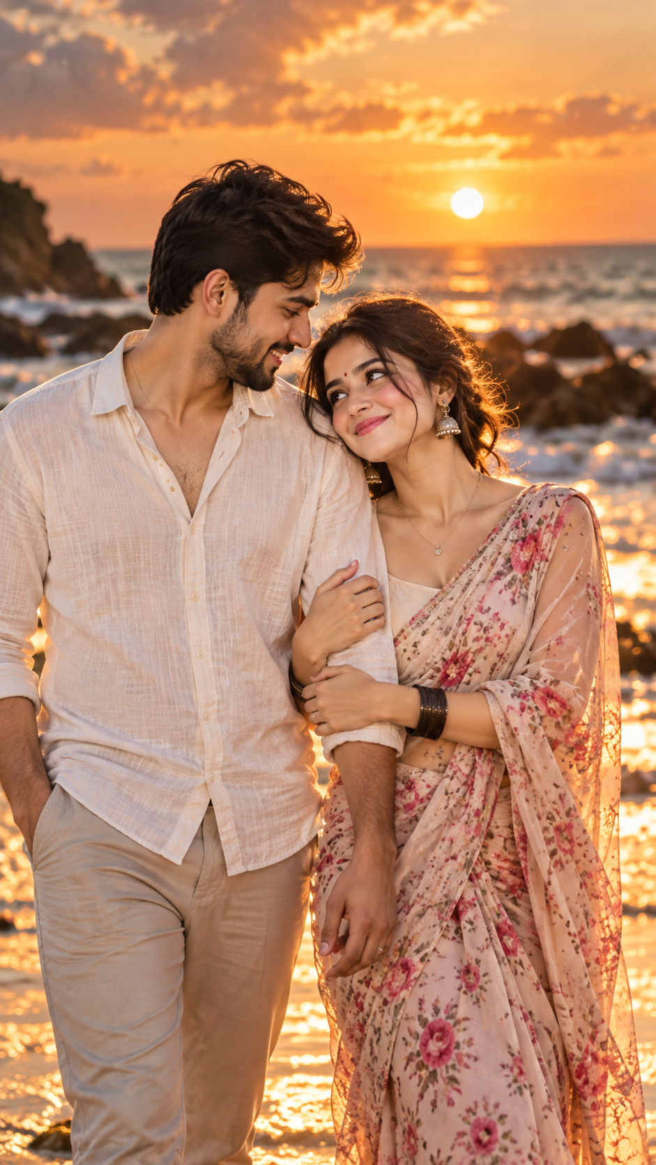 Golden Hour Beach Romance