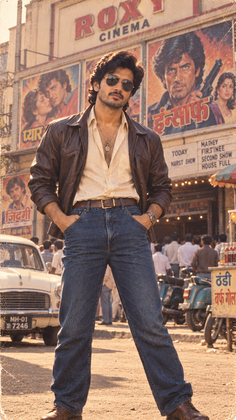 Retro Bollywood Cinema Hero
