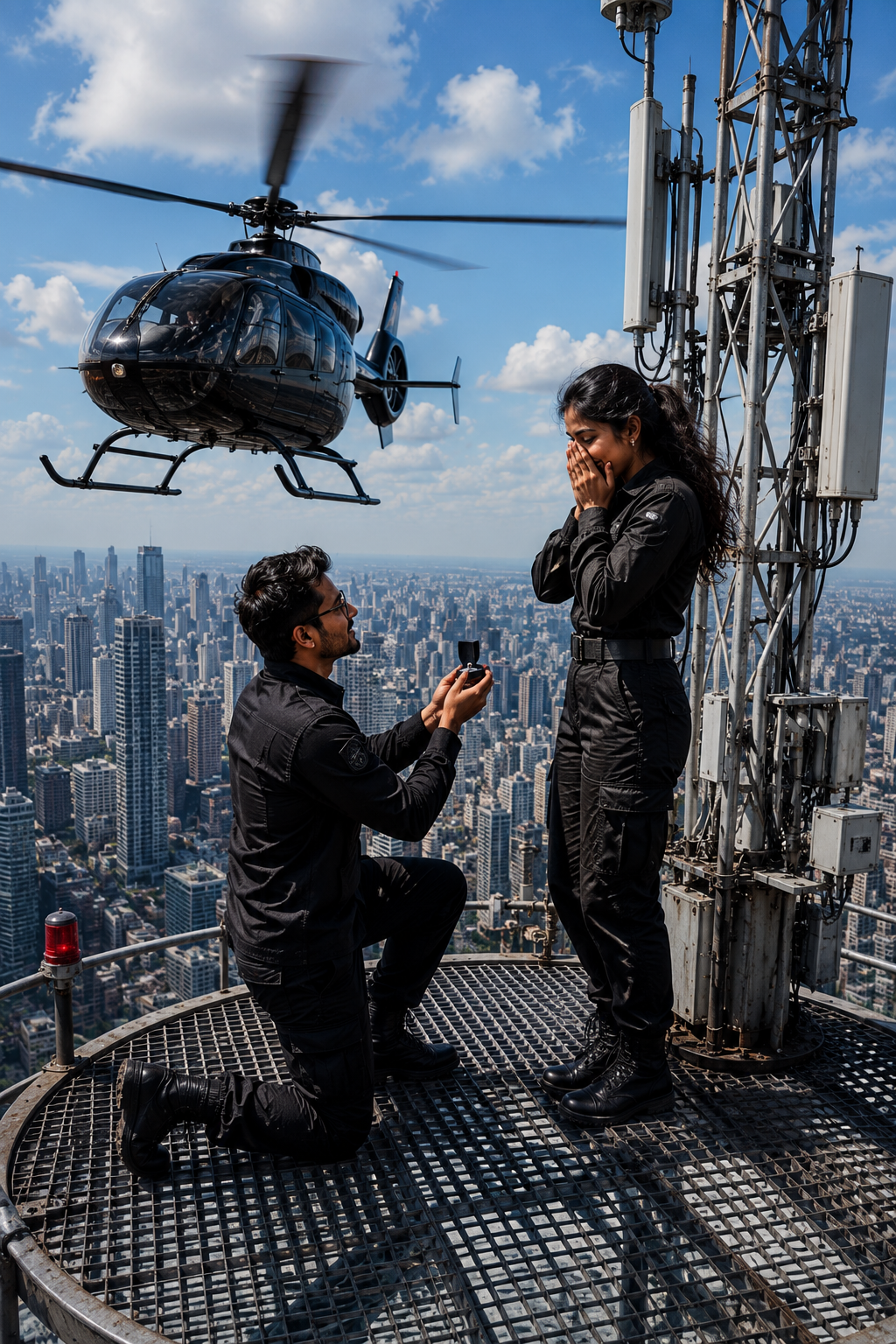 Sky-high proposal with a view