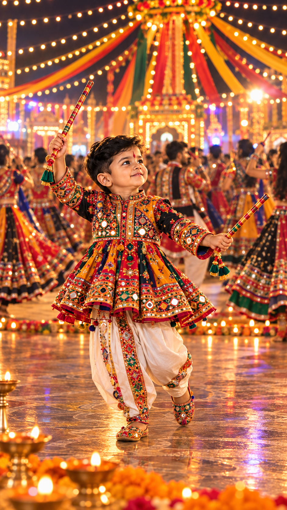 Joyful Garba Night with Dandiya Dancer