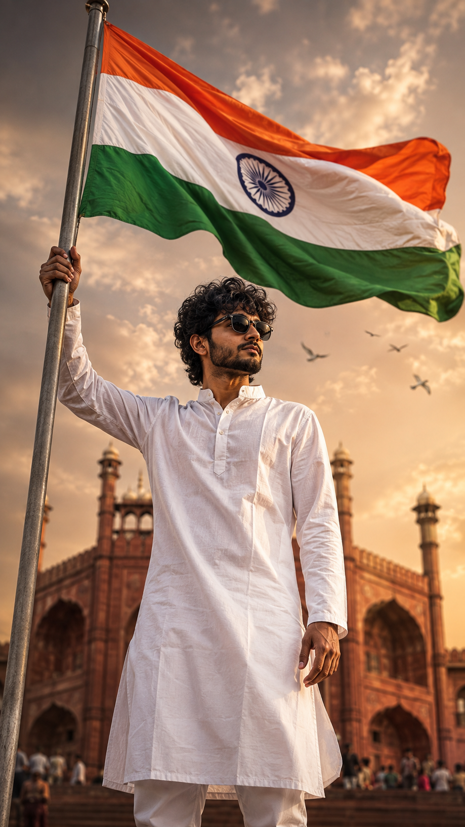 Flag of Pride at Sunset