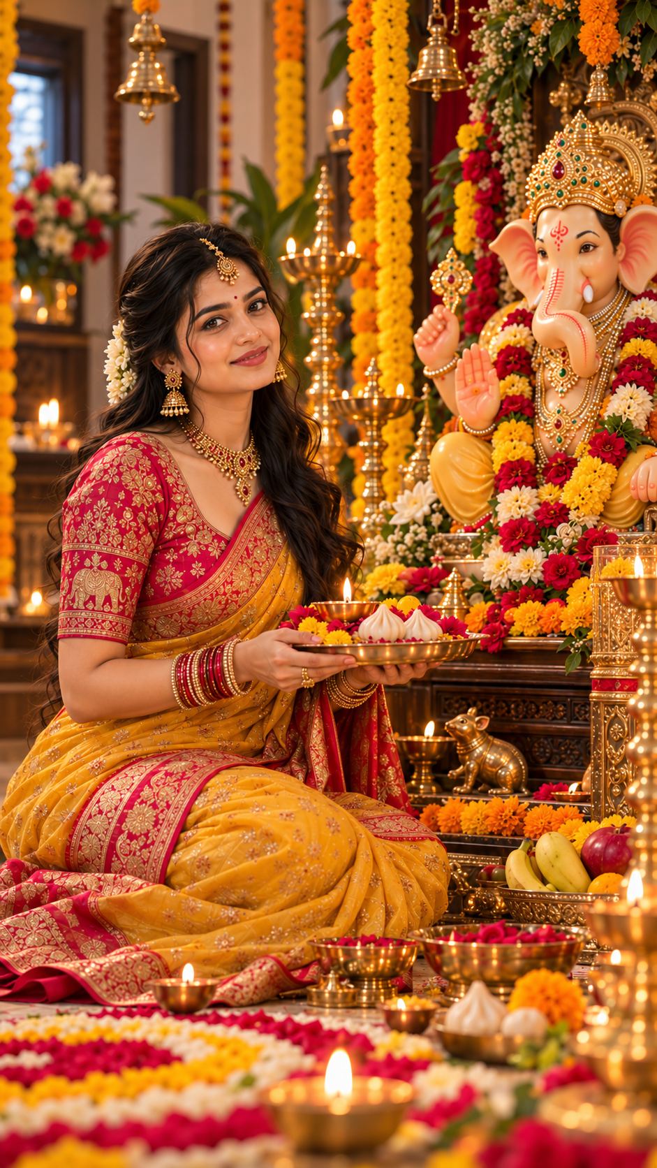 Festive Ganesh Puja Celebration