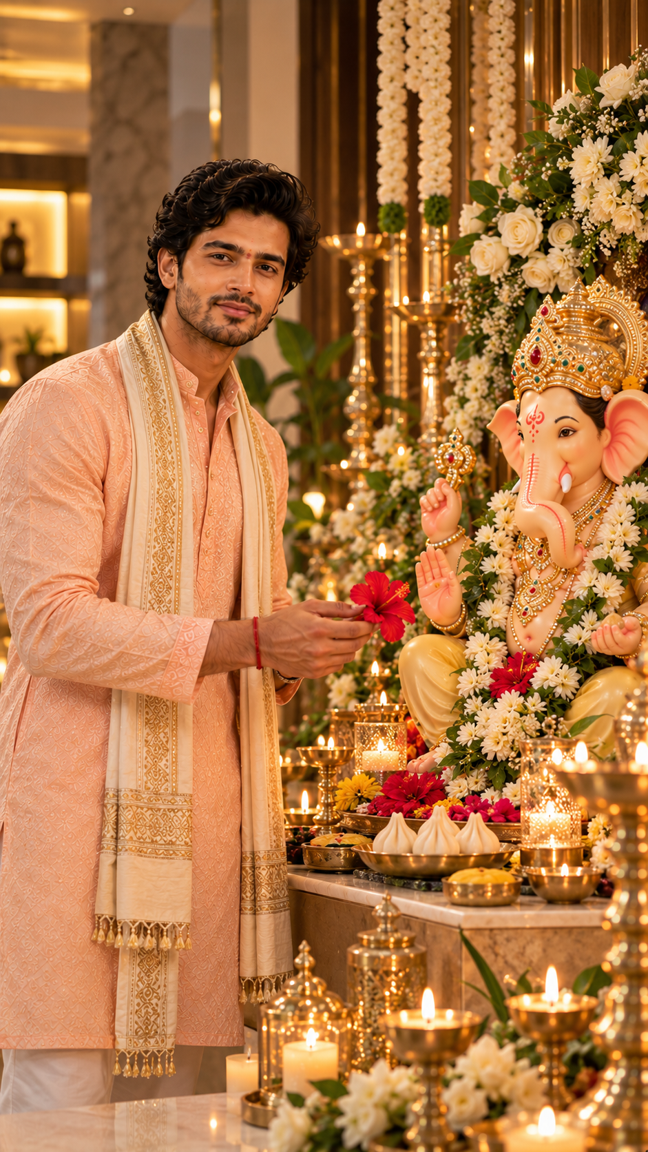 Devotional Offering Before Lord Ganesha