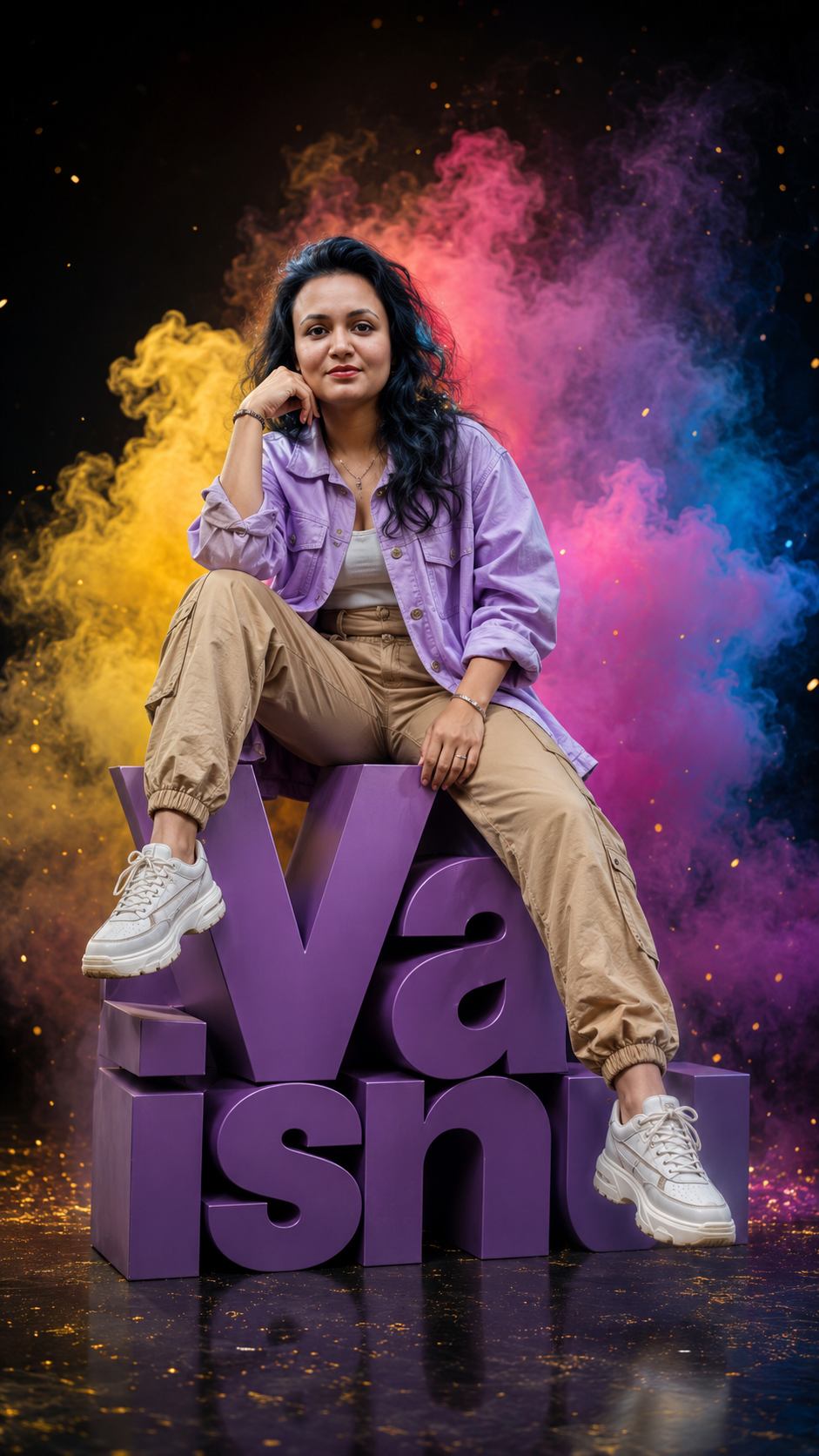 Vaishu in vibrant editorial portrait