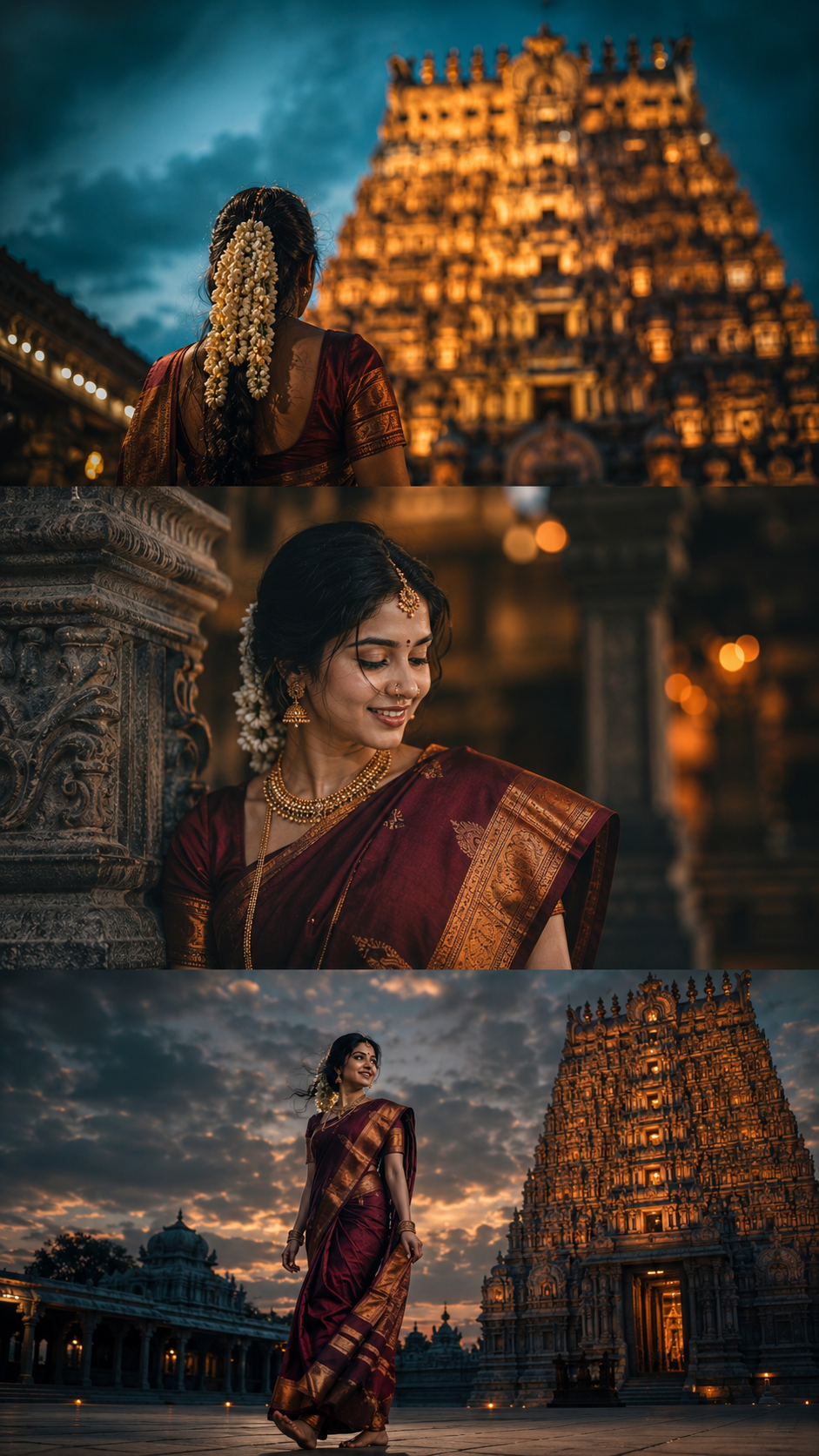 Evening at the South Indian temple