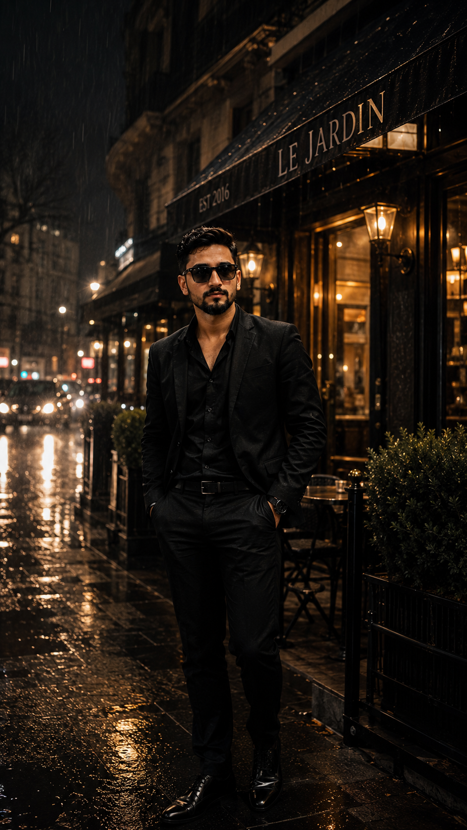 Dark Luxury Night Portrait