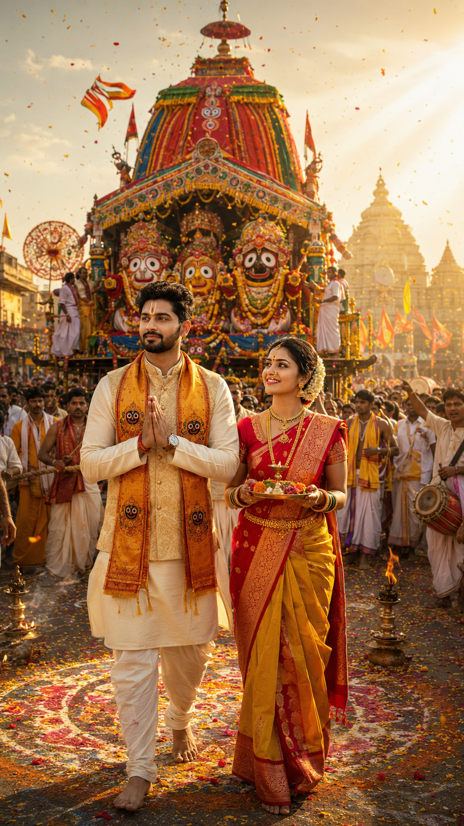 RathYatra festival procession in vibrant colors