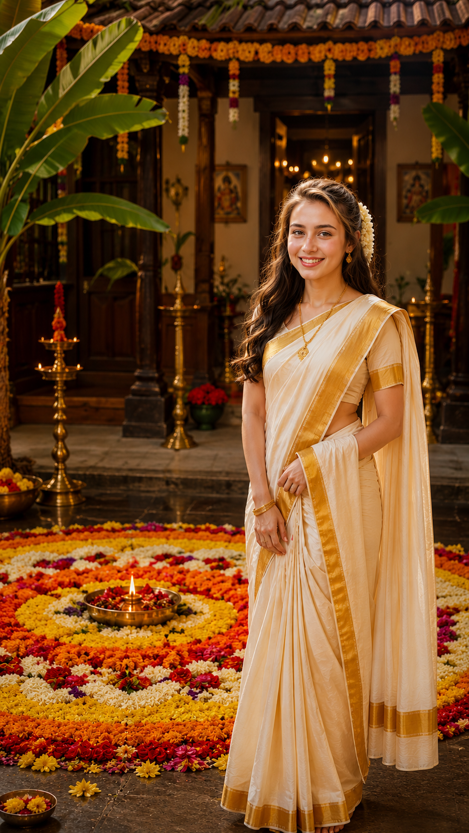 Traditional Kasavu Saree