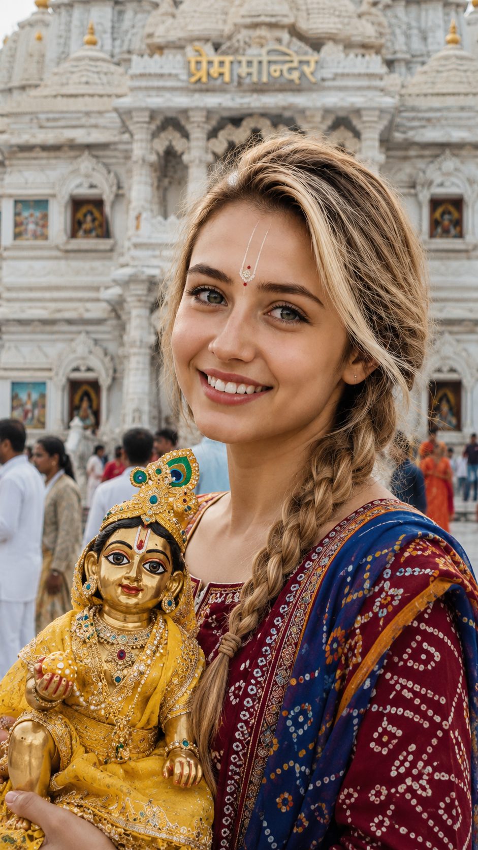 Krishna With Prem Mandir