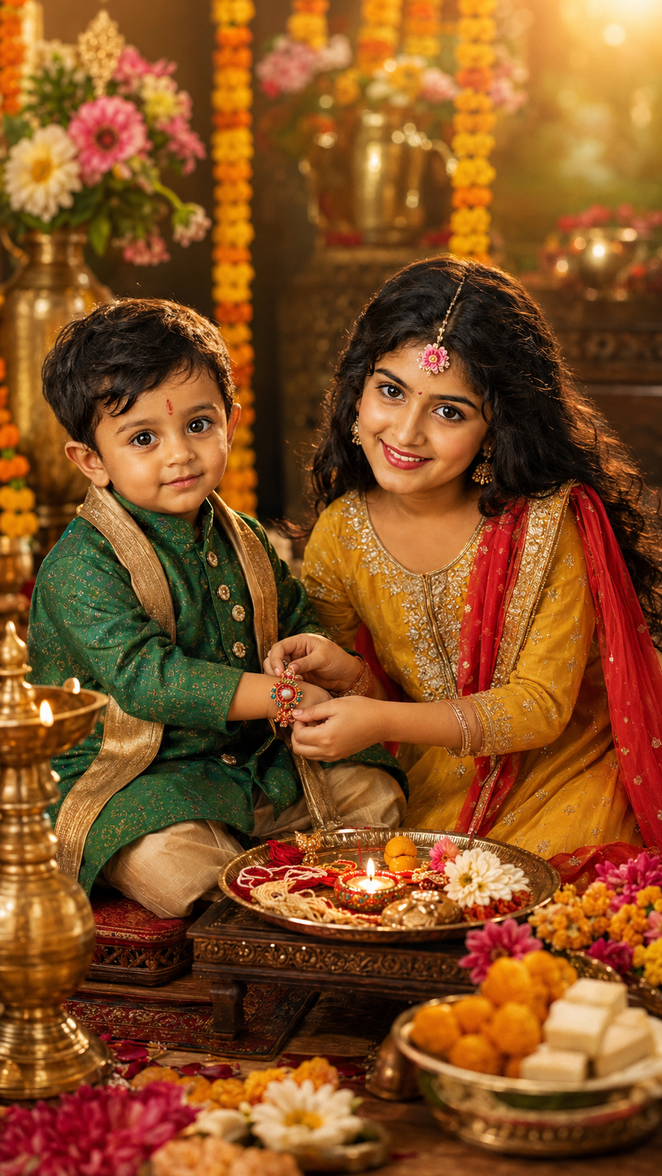 Children Celebrating Raksha Bandhan