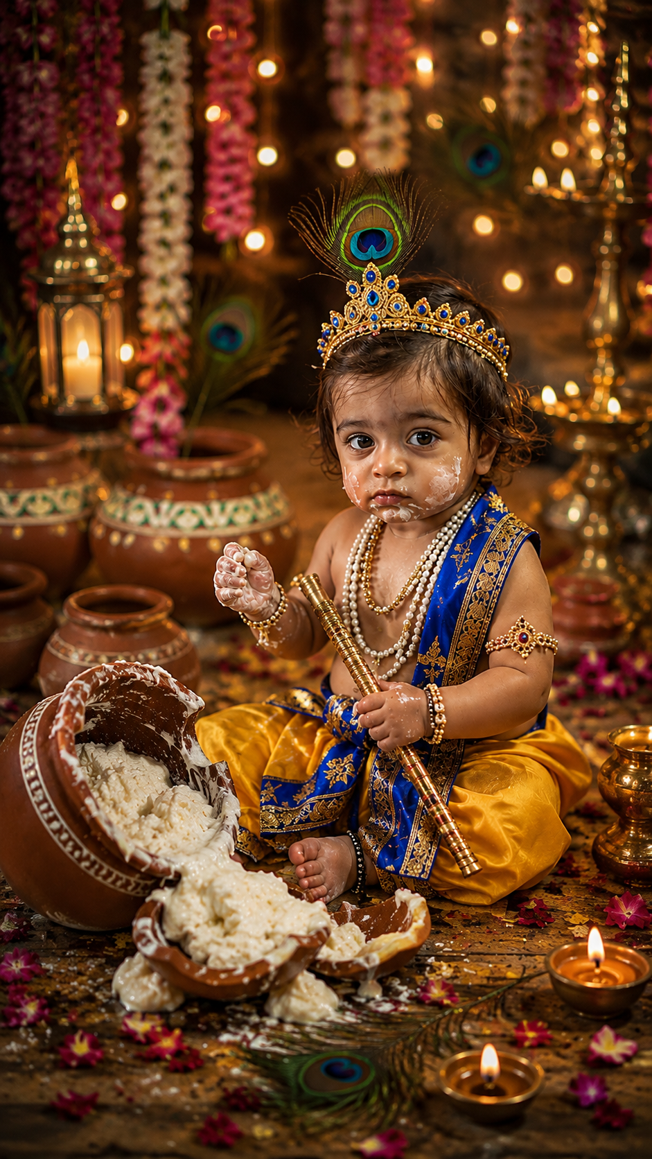 Cute Makhan Chor Krishna