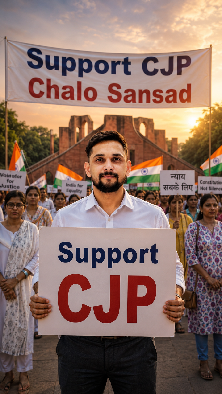 Support CJP rally at sunset