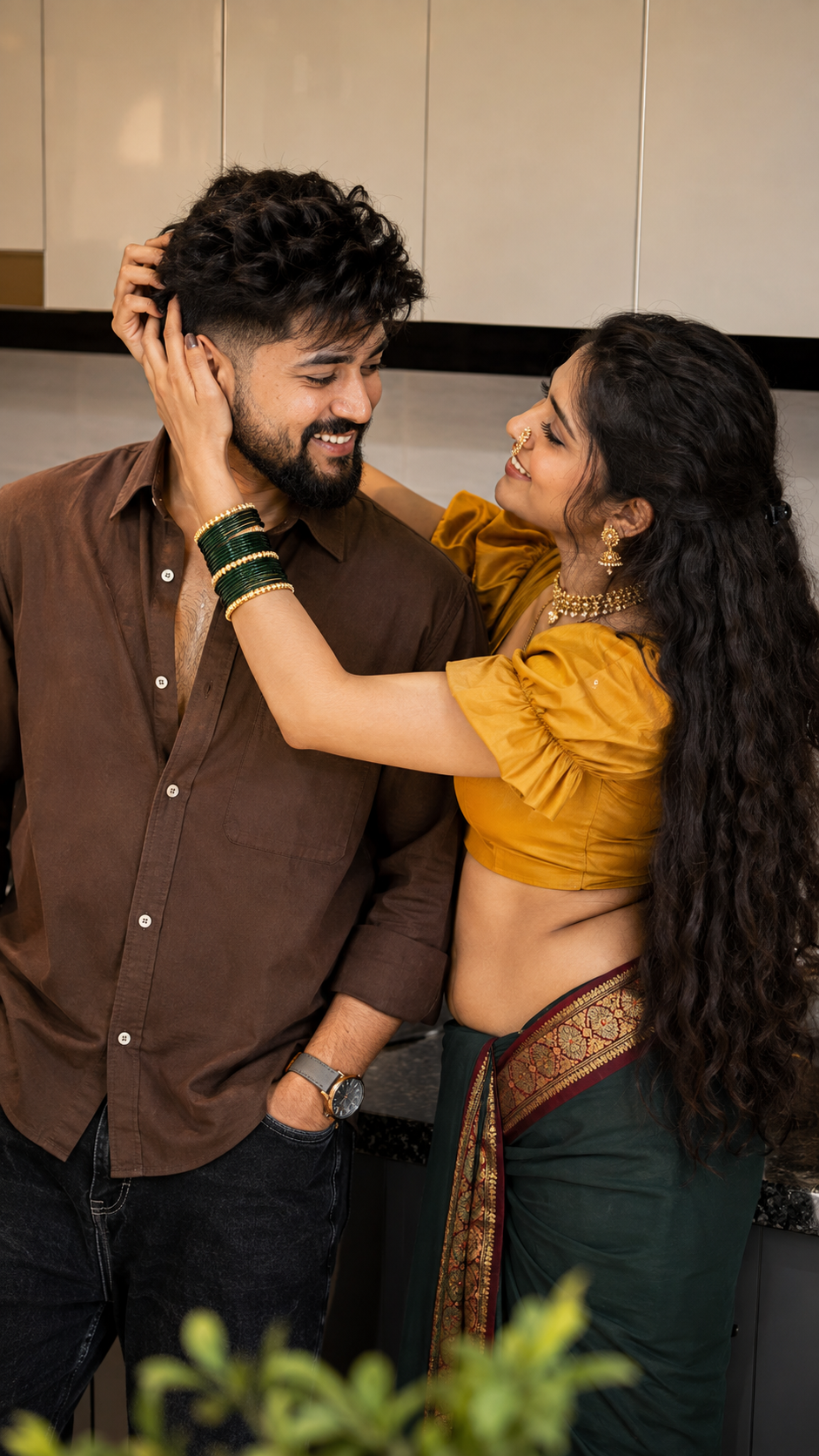 Playful Romance in the Kitchen
