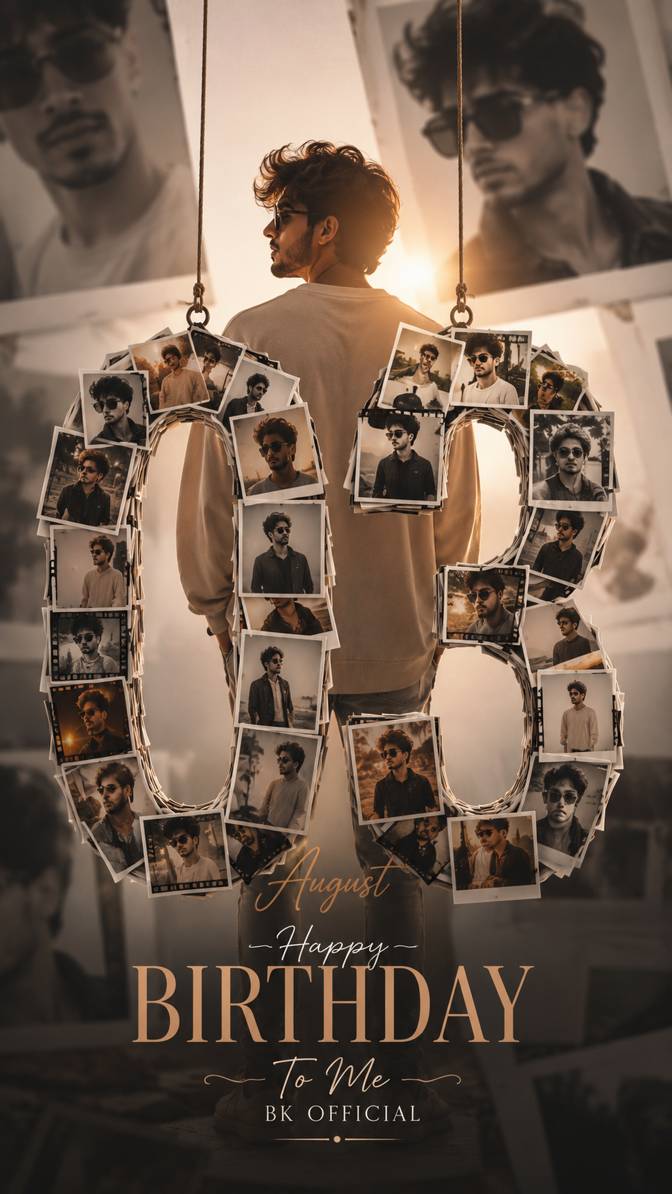 Warm Birthday Photo Collage