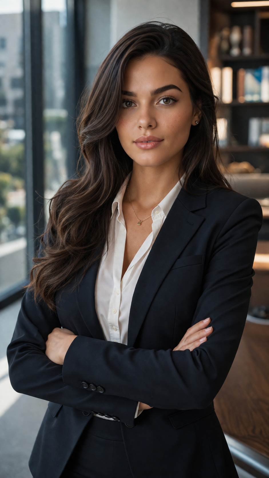 Professional portrait in modern office