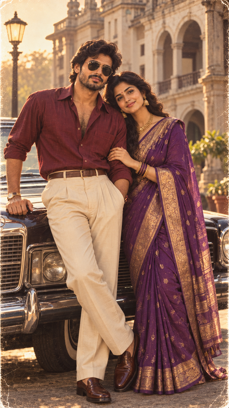 Retro Bollywood Couple by Vintage Photo