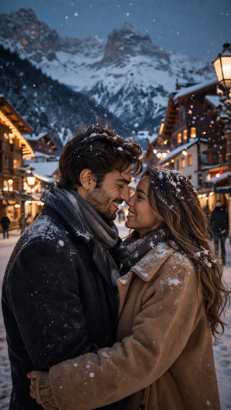 Snowy romance in a mountain village