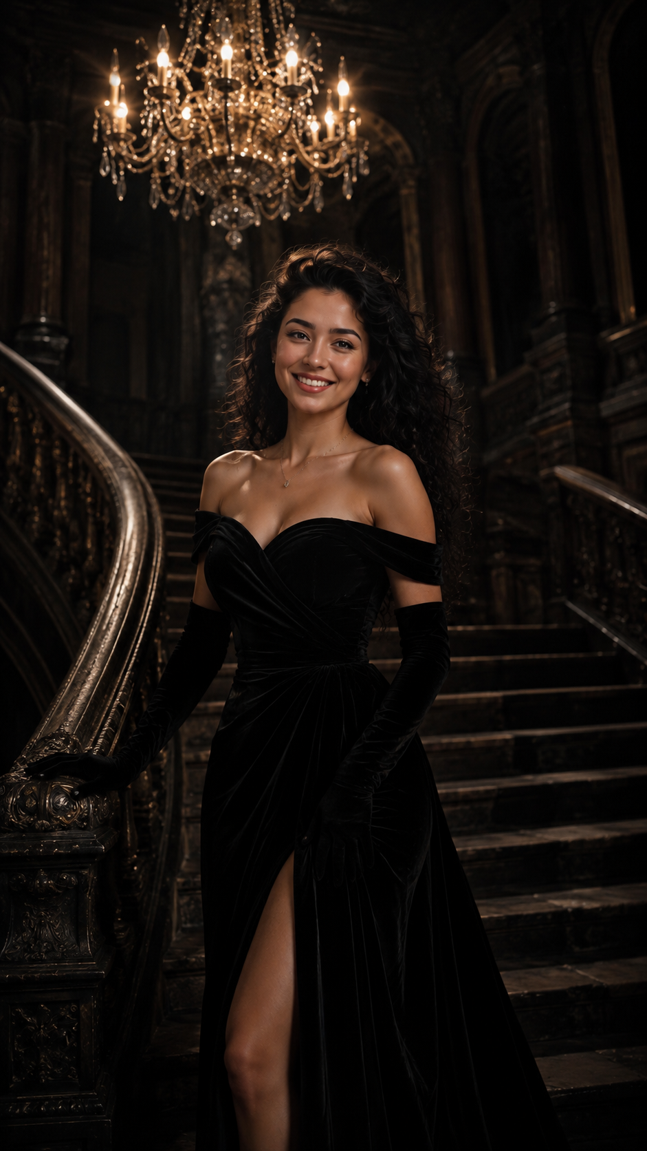 Midnight Black Velvet Look