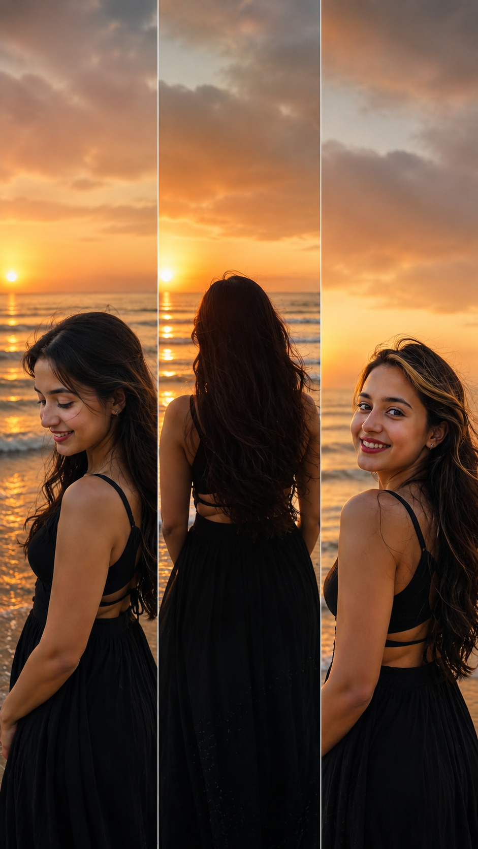 cinematic beach collage