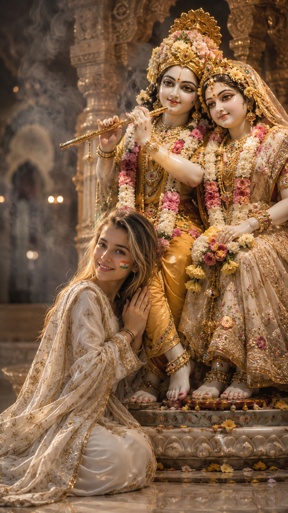 Radhe Krishna With AI Image