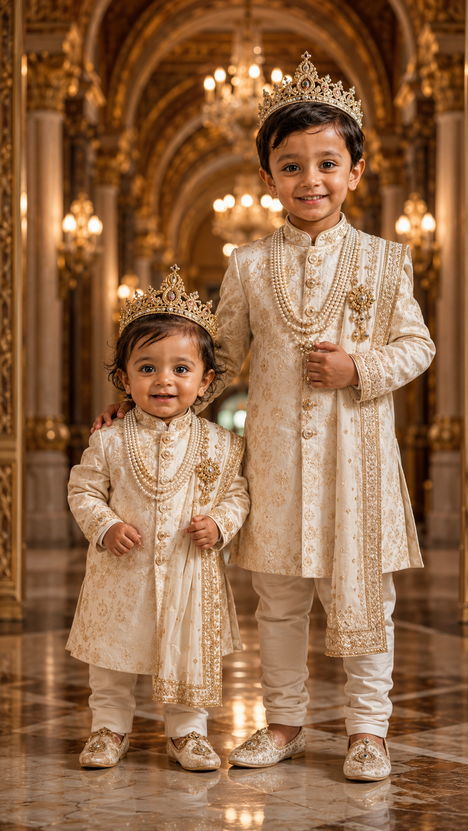 Royal Siblings in a Golden Palace