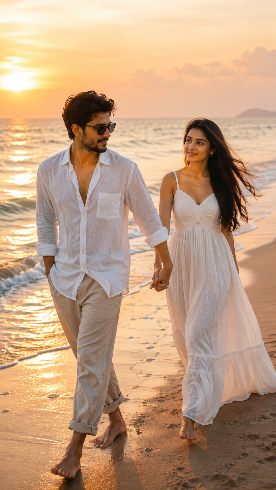 Couple Beach Western Look