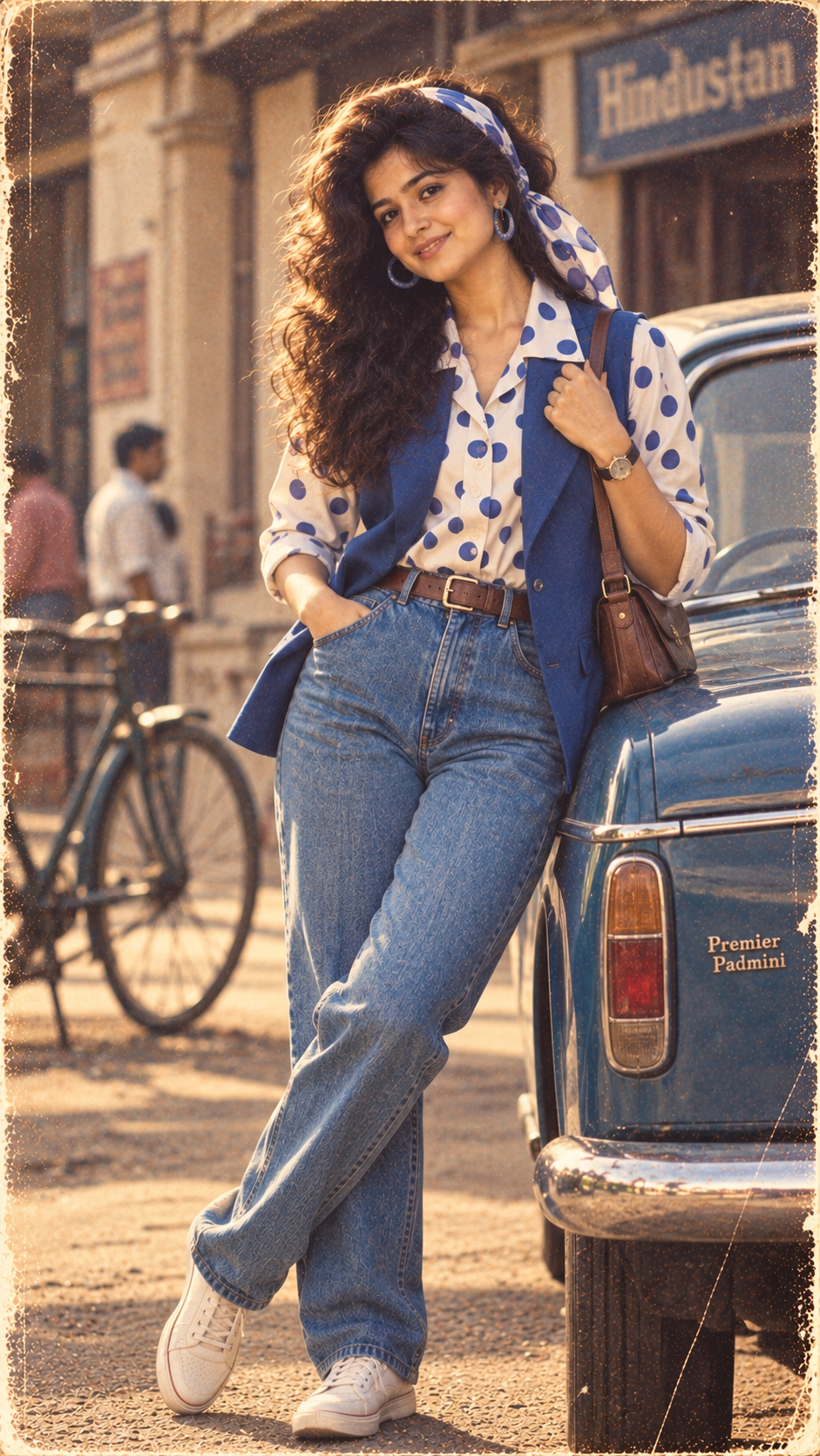Retro Hindustan Street Portrait