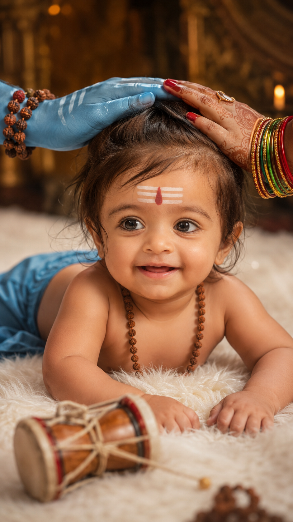 दीव्य आशीर्वाद के साथ नन्हा चेहरा