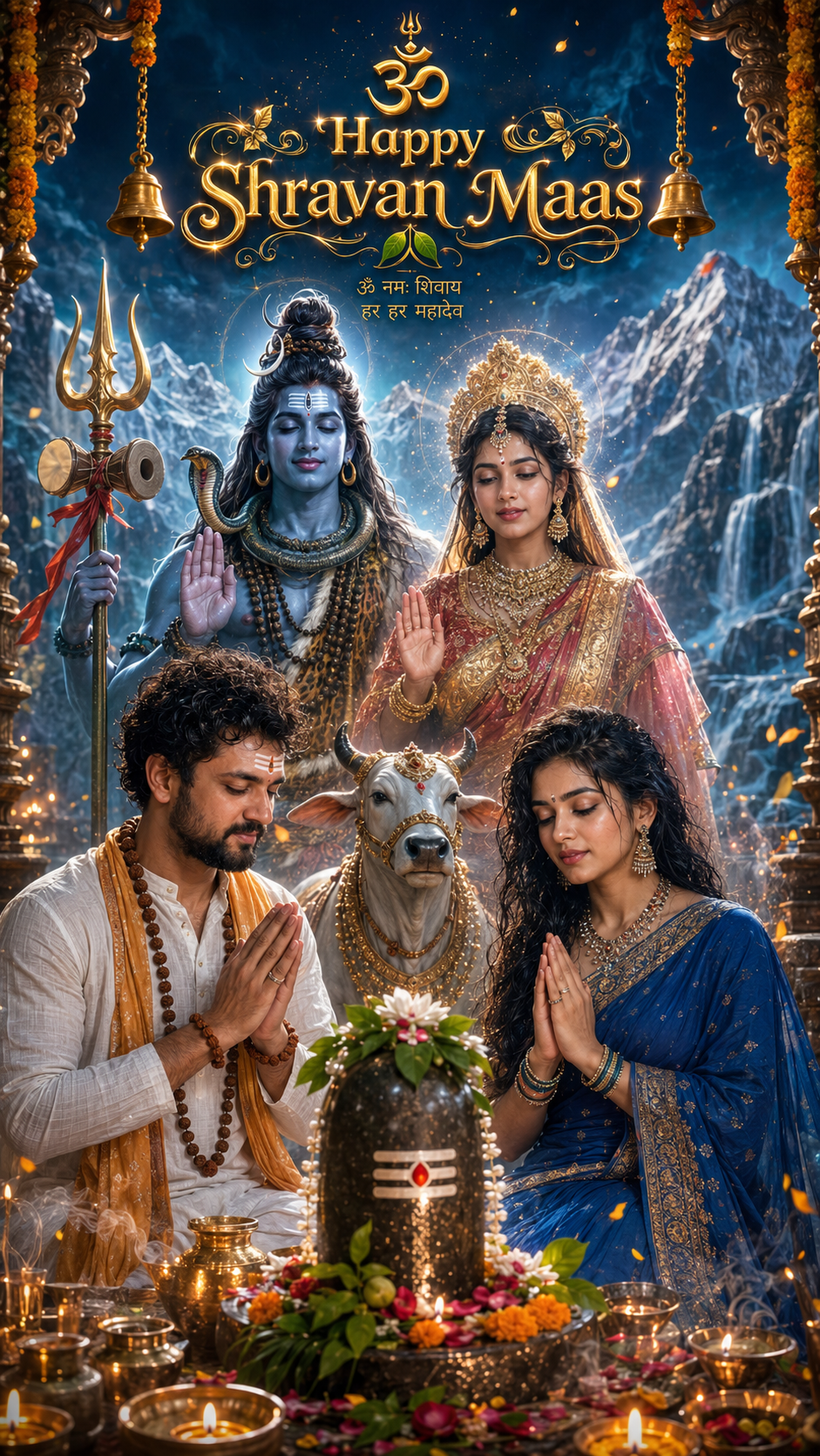 Devotional reverence in Shravan Maas celebration