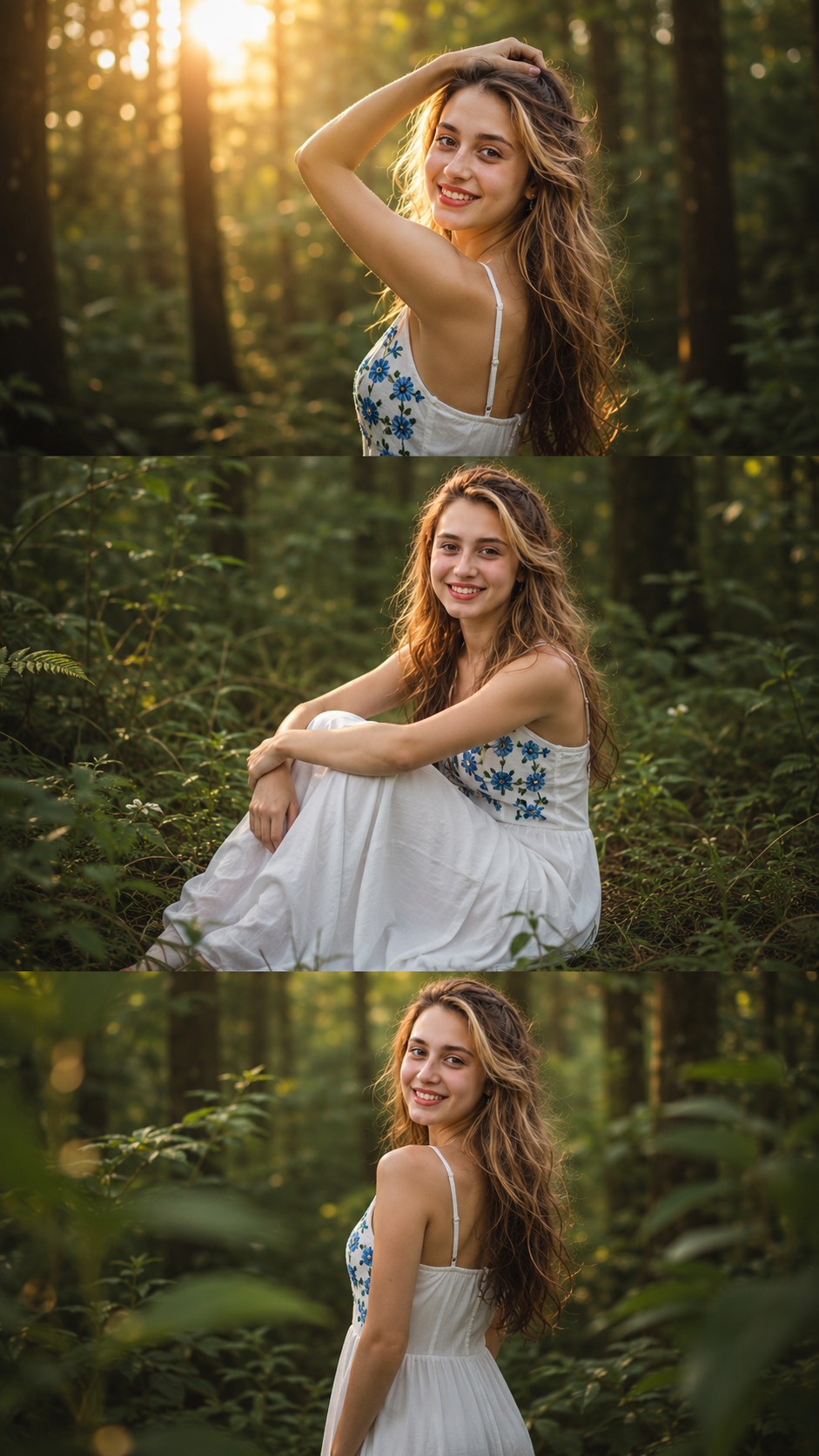 cinematic three-panel collage