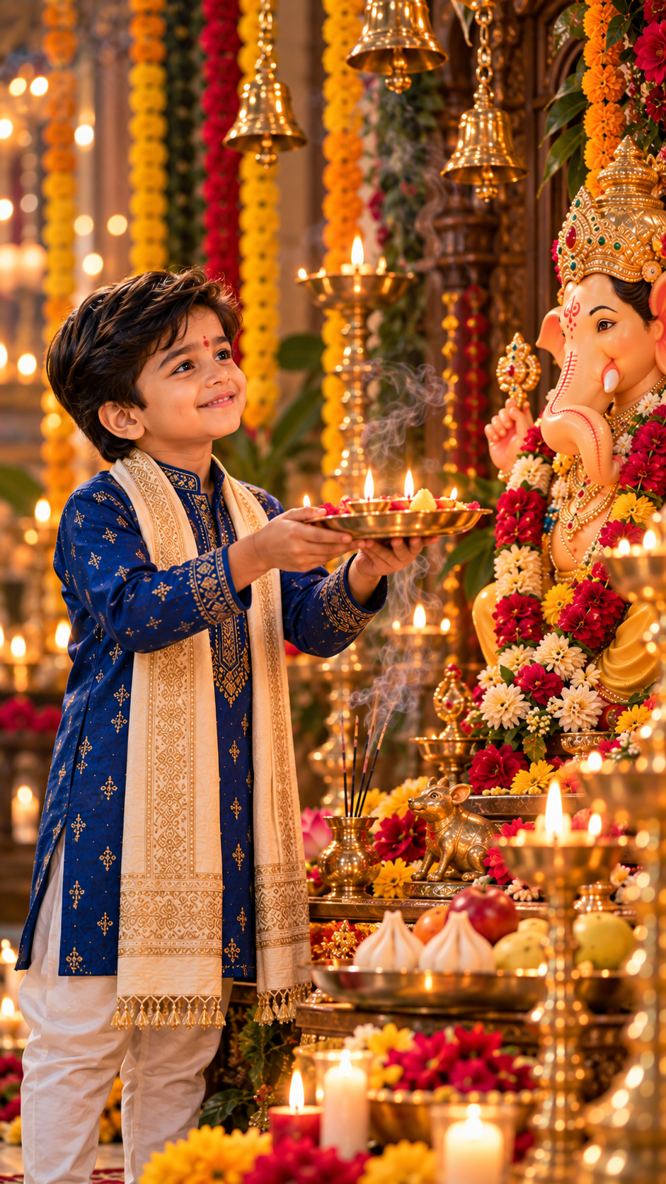 Joyful Aarti Before Lord Ganesha