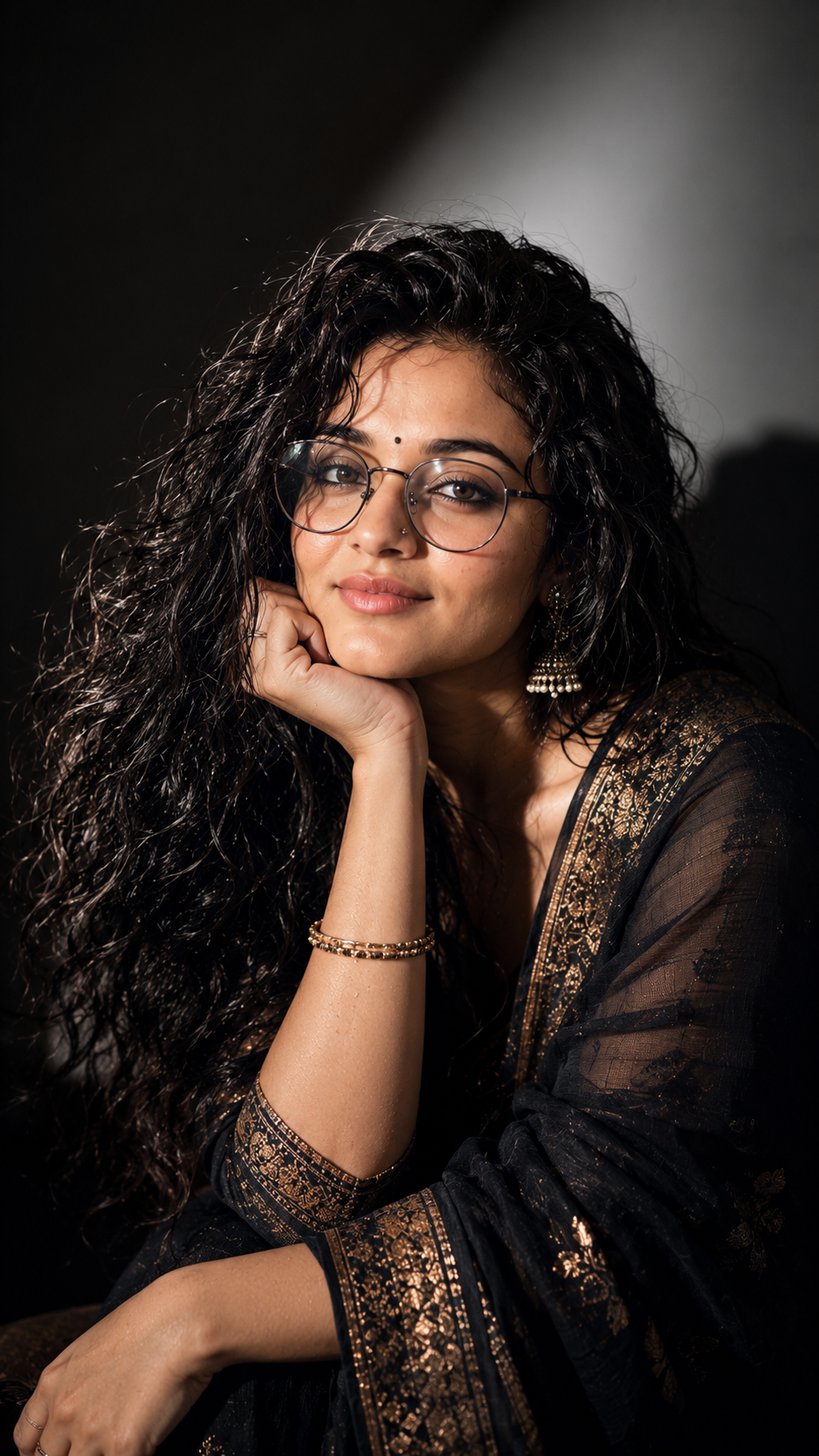 Intimate portrait with traditional elegance