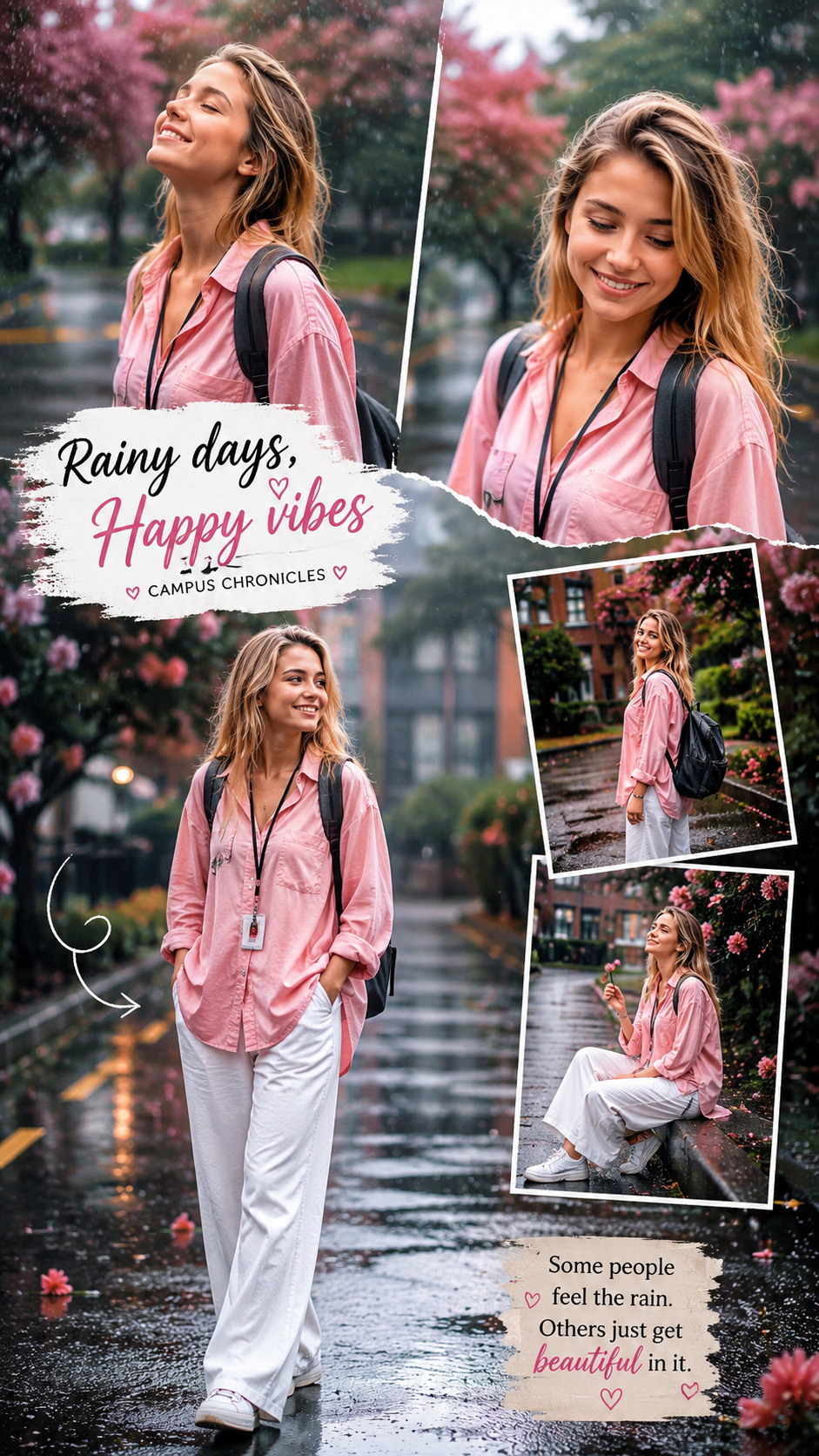 Rainy season college portrait